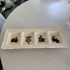 "Home" Server/Serving Platter 4-Section Rectangular Dish 19.75" x 7.5" x 2"